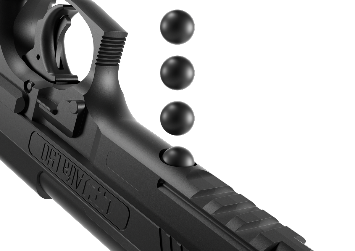 Pistolet de défense et d'entraînement LTL Alfa 1.50 PB528 calibre .50 /  12.7 joules